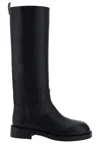Rabanne Round Toe Knee-high Boots In Nero