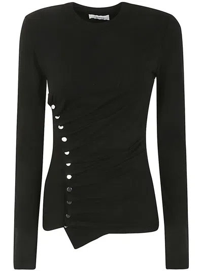 RABANNE RUCHED DETAILED ASYMMETRIC TOP