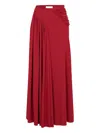Rabanne Ruched Maxi Skirt In Red