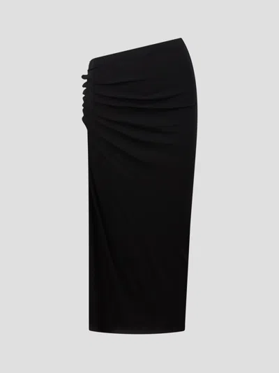 RABANNE RABANNE RUCHED MIDI SKIRT