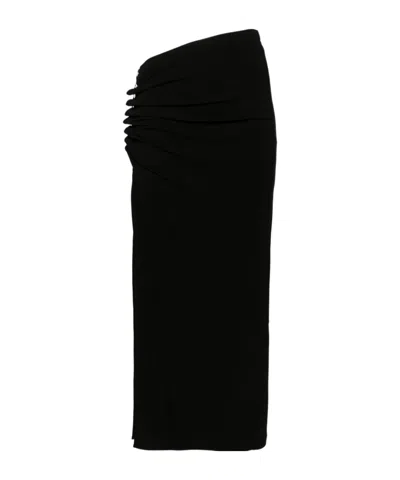 RABANNE PACO RABANNE RUCH-DETAILED MIDI SKIRT