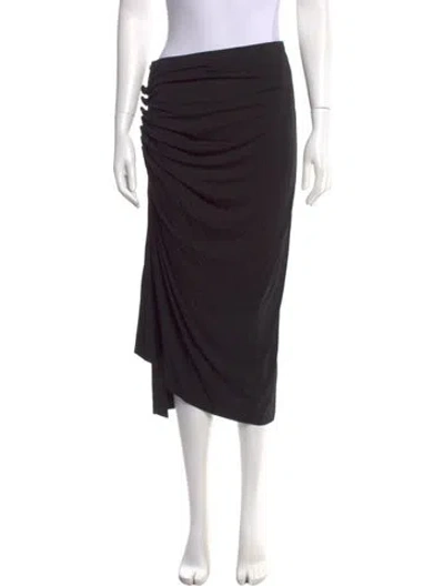 Pre-owned Rabanne Ruffle Embellishment Midi Length Skirt In Black