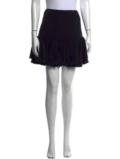 Pre-owned Rabanne Ruffle Embellishment Mini Skirt In Black