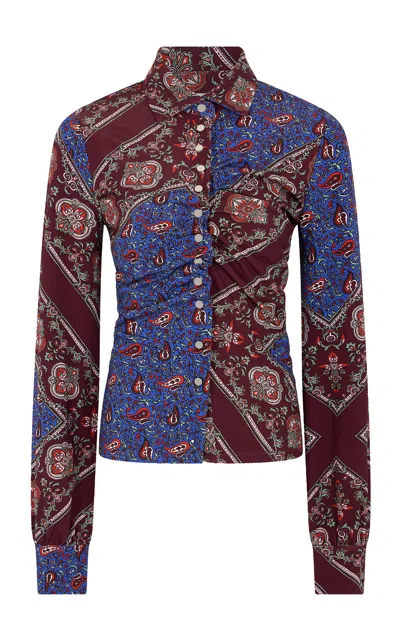 RABANNE RUFFLED CREPE SHIRT