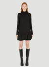 Rabanne Ruffled Dress In Black