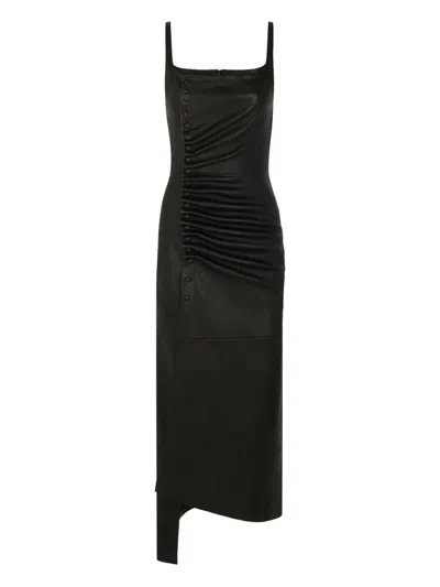RABANNE RABANNE RUFFLED MIDI DRESS