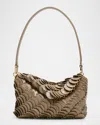 Rabanne Sac A Main Croc-embossed Disk Link Shoulder Bag