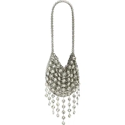 Rabanne Sac À Main Crystal Shoulder Bag In Silver
