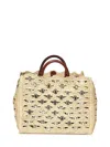 Rabanne Sac A Main Disk-link Tote In Beige