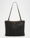 Rabanne Sac A Main Leather Disc Link Shoulder Bag