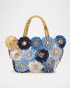 Rabanne Sac A Main Metal Flowers Top-handle Bag In Multi