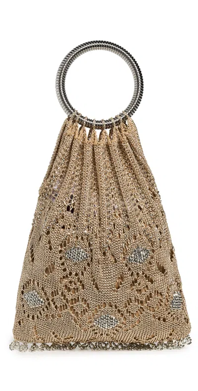 Rabanne Sac A Main Pouchette Gold