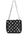Rabanne Sparkle Raffia Shoulder Bag In Black