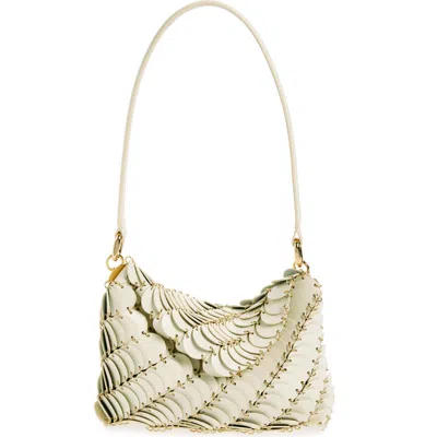 Rabanne Sac Leather Hobo Bag In Cream/gold