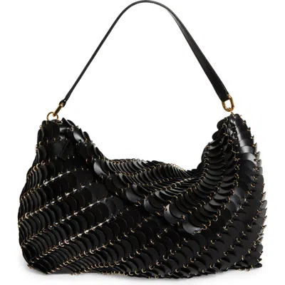 Rabanne Sac Leather Shoulder Bag In Black