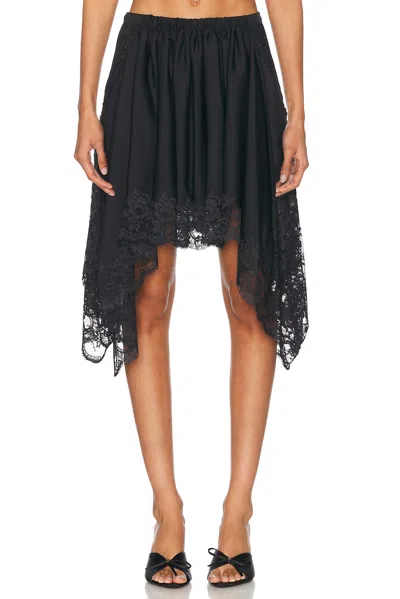 RABANNE SATIN LACE SKIRT