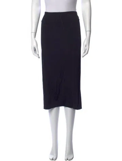 Pre-owned Rabanne Scalloped Accent Midi Length Skirt In Blue