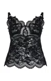 Rabanne Lace Camisole Scalloped Hem In Black