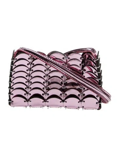 Pre-owned Rabanne Scalloped Metallic Evening Bag In Pink