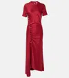 Rabanne Women's Robe Viscose Jersey In Scarlet Red