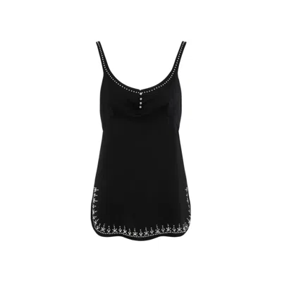Rabanne Mini Dress With Asymmetric Hem And Silver-tone Studs In Black