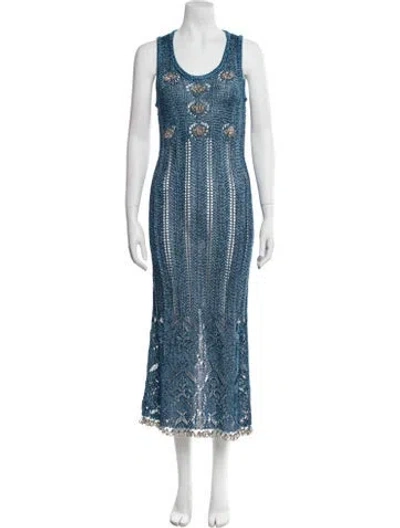 Pre-owned Rabanne Scoop Neck Long Dress W/ Tags