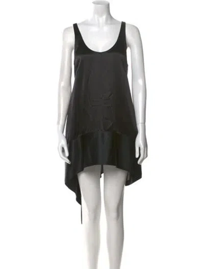 Pre-owned Rabanne Scoop Neck Mini Dress In Black