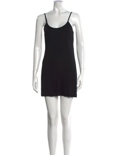 Pre-owned Rabanne Scoop Neck Mini Dress In Black
