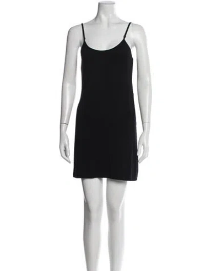 Pre-owned Rabanne Scoop Neck Mini Dress In Black