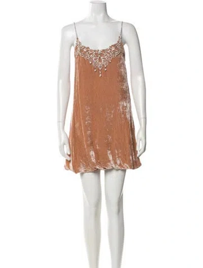 Pre-owned Rabanne Scoop Neck Mini Dress W/ Tags In Pink