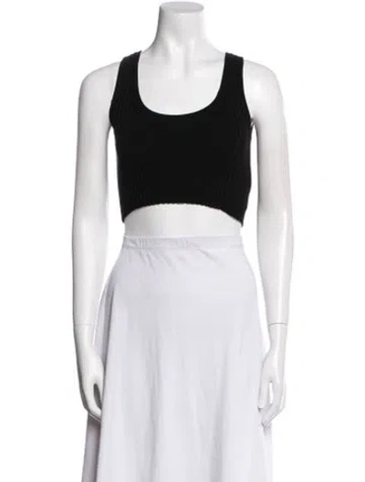 Pre-owned Rabanne Scoop Neck Sleeveless Crop Top In White
