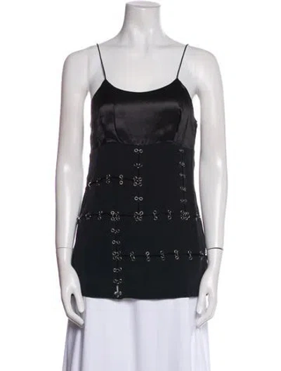 Pre-owned Rabanne Scoop Neck Sleeveless Top In Black