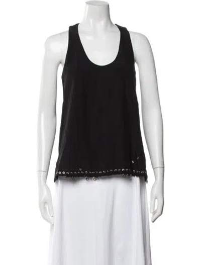 Pre-owned Rabanne Scoop Neck Sleeveless Top In Black