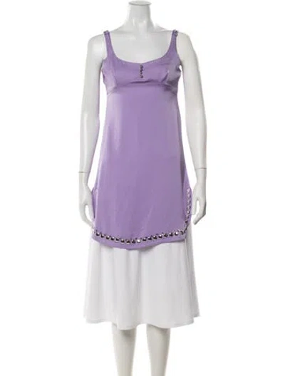 Pre-owned Rabanne Scoop Neck Sleeveless Top In Purple