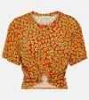 Rabanne Second Skin Leopard-print Top In Multicoloured