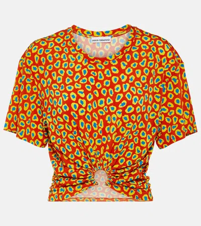 RABANNE SECOND SKIN LEOPARD-PRINT TOP