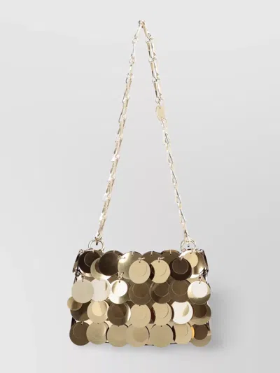 Rabanne Sequin Chain Nano Disc Bag