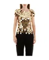 Rabanne Top Short Sleeve Sweater Clothing In Multicolor