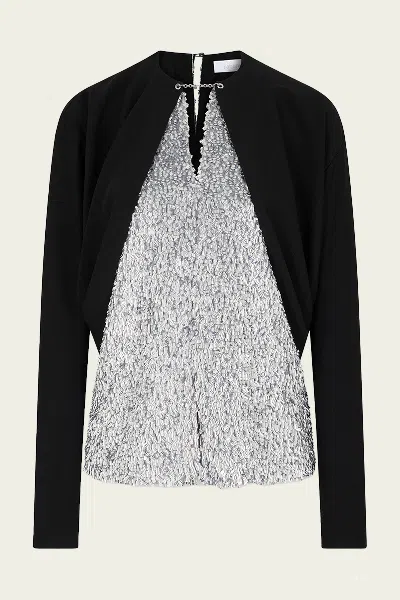 Rabanne Sequin Detail Blouse In Black