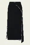 Rabanne Sequin Detail Midi Skirt In Black In Black