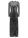 Rabanne Womens Black Sequin Second-skin Jersey Maxi Dress In Black