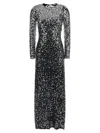 Rabanne Womens Black Sequin Second-skin Jersey Maxi Dress In Black