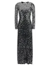 Rabanne Womens Black Sequin Second-skin Jersey Maxi Dress In Black