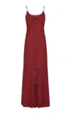 Rabanne Sequin-embellished Beaded Midi Dress In Burgundy