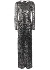 Rabanne Womens Black Sequin Second-skin Jersey Maxi Dress In Black