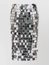 Rabanne Shimmering Midi Skirt With Circular Plastic Discs