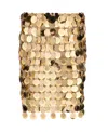Rabanne Multi-color Dot-sequin Chainmail Mini Skirt In Nude