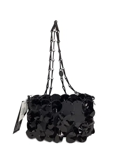 Pre-owned Rabanne Sequin-embellished Shoulder Bag In Black