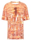 Rabanne Sequin-embellished T-shirt In Burgundy