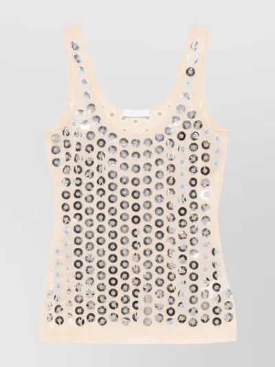 RABANNE SEQUIN EMBELLISHED TANK TOP